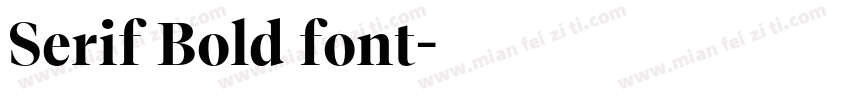 Serif Bold font字体转换